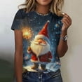 thumbnail image 1 of Craaazy Women's Shirts Christmas Printed Short Sleeved Round Neck Top Gifts, 1 of 5