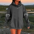 thumbnail image 1 of Craaazy Women's Shirts Fashion Print Drawstring Hooded Sweatshirt Long Top With Long Sleeves And Pockets Gifts For Women, 1 of 4