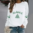 thumbnail image 1 of Craaazy Women's St Patricks Day Sweatshirts Casual Loose Round Neck Long Sleeve Tops with Comfy Shamrock Prints, 1 of 4