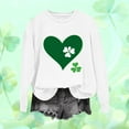 thumbnail image 1 of Craaazy Women's St Patricks Day Sweatshirts Casual Loose Round Neck Long Sleeve Tops with Comfy Shamrock Prints, 1 of 4