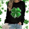 thumbnail image 1 of Craaazy Women's St Patricks Day Sweatshirts with Green Shamrock, 1 of 5