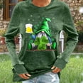 thumbnail image 1 of Craaazy Women's St Patricks Day T-shirts Crewneck Long Sleeve Tops Gifts, 1 of 6