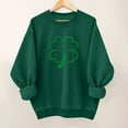 thumbnail image 1 of Craaazy Women's St Patricks Long Sleeve Shirts Round Neck Green Comfy Shamrock Tops, 1 of 6