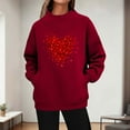 thumbnail image 1 of Craaazy Women's Valentine's Printed Winter High Neck Long Sleeved Pockets Shirts Gifts, 1 of 5