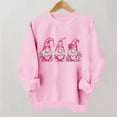 thumbnail image 1 of Craaazy Women's Valentines Day Crew Neck Love Heart Long Sleeve Hoodless Sweatshirts, 1 of 6