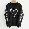 thumbnail image 1 of Craaazy Women's Valentines Oversized Drawstring Hoodies Gifts, 1 of 5