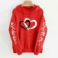 thumbnail image 1 of Craaazy Women's Valentines Oversized Drawstring Hoodies Gifts, 1 of 5