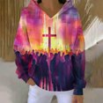 thumbnail image 1 of Craaazy Womens Hoodies Tie Dye Gradient Color Sweatshirts Long Sleeve Womens Shirts Casual Pockets Tops Gifts for Women, 1 of 5