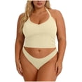 thumbnail image 1 of Craaazy Womens Plus Size Sports Tops Solid Color Racerback Ribbed Sleeveless Built-in Bra Crop Tank Tops for Workout Gift, 1 of 6
