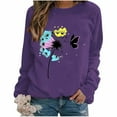 thumbnail image 1 of Craaazy Womens Shirts Casual Printed Sweatshirt Round Neck Loose Long Sleeve Sweatshirt Gifts for Women, 1 of 5