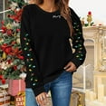 thumbnail image 1 of Craaazy Xmas Holiday Graphic Pullover Tops for Women Christmas Printed Long Sleeve Shirts Gifts, 1 of 5