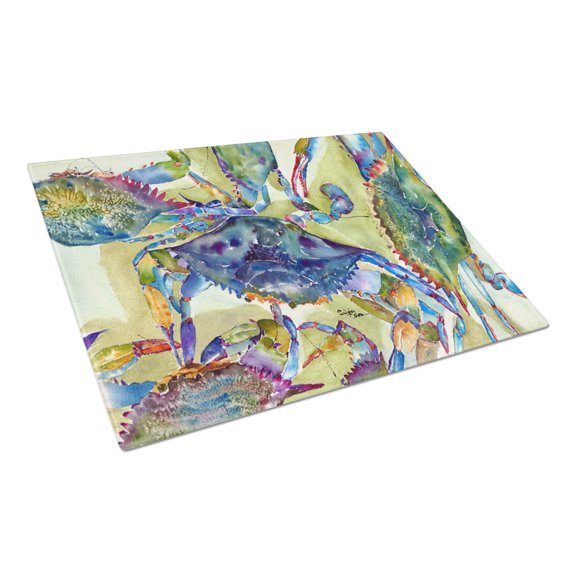 Crab All Over Glass Cutting Board Large