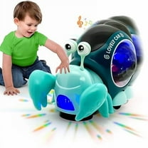 Crab-Baby-Toy Infant Tummy Time Toys 3 4 5 6 7 8 9 10 11 12 Babies,Musical Crawling Toys with Dazzling Lights,Music,Walking & Interactive Features,Perfect Christmas-Birthday Gifts for Girls Boys