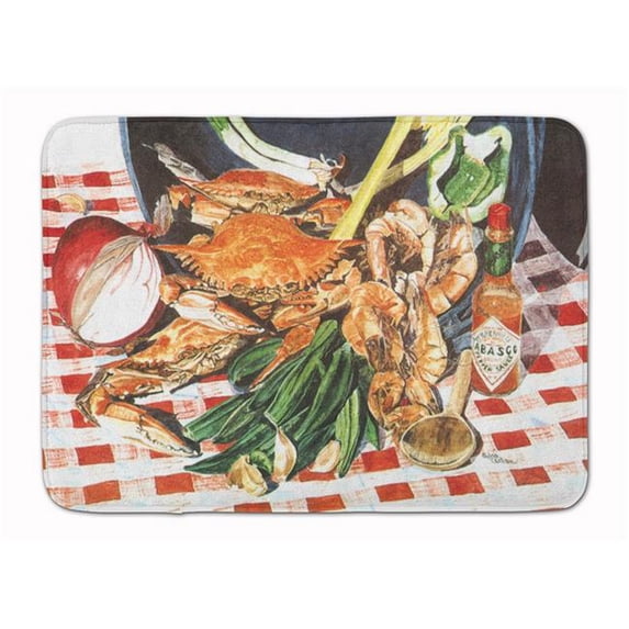 Crab Boil Machine Washable Memory Foam Mat