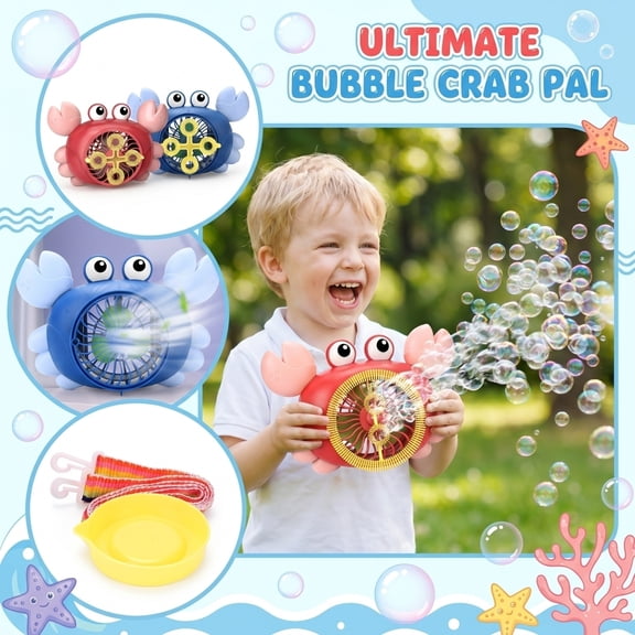 Crab Bubble Bath Maker for The Bathtub,Blows Bubbles,Bath Bubble Machine Baby Toy, Toddler Kids Toys Makes Great Gifts for 3 Years Girl Boy