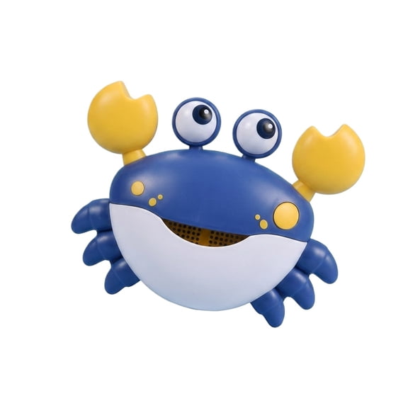 Crab Bubble Blower, Bath Bubble Machine with Music, Musical Bubble Maker for Fun Bath Time, Interactive Bubble Blower (Blue)