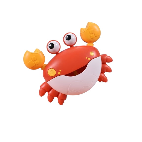 Crab Bubble Blower, Bath Bubble Machine with Music, Musical Bubble Maker for Fun Bath Time, Interactive Bubble Blower (Red)
