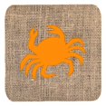 thumbnail image 1 of Crab Burlap And Orange Foam Coasters - Set 4, 3.5 x 3.5 In., 1 of 1