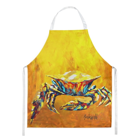 Crab Called the Bigger Jigger Apron 27 in x 30 in