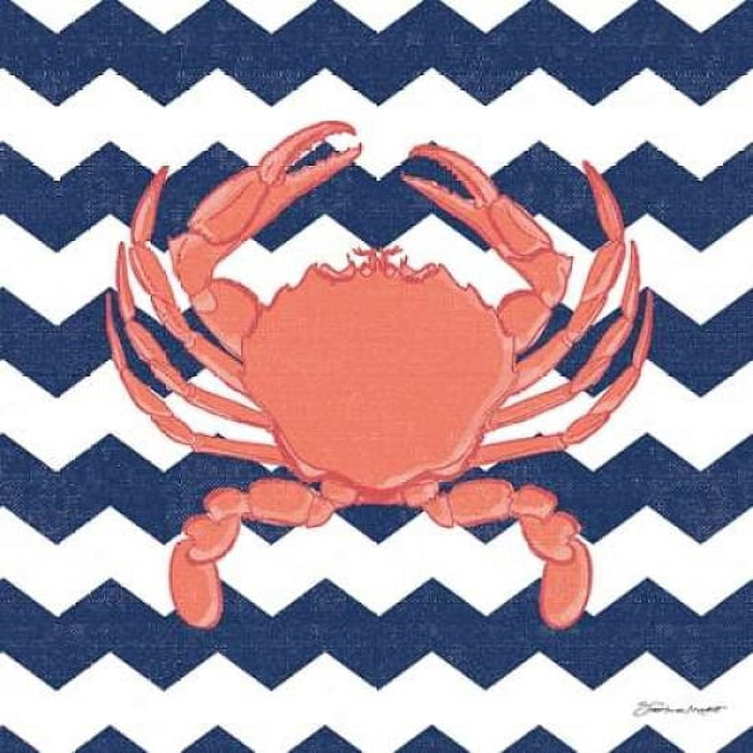 Crab Chevron Canvas Art - Stephanie Marrott (24 x 24)