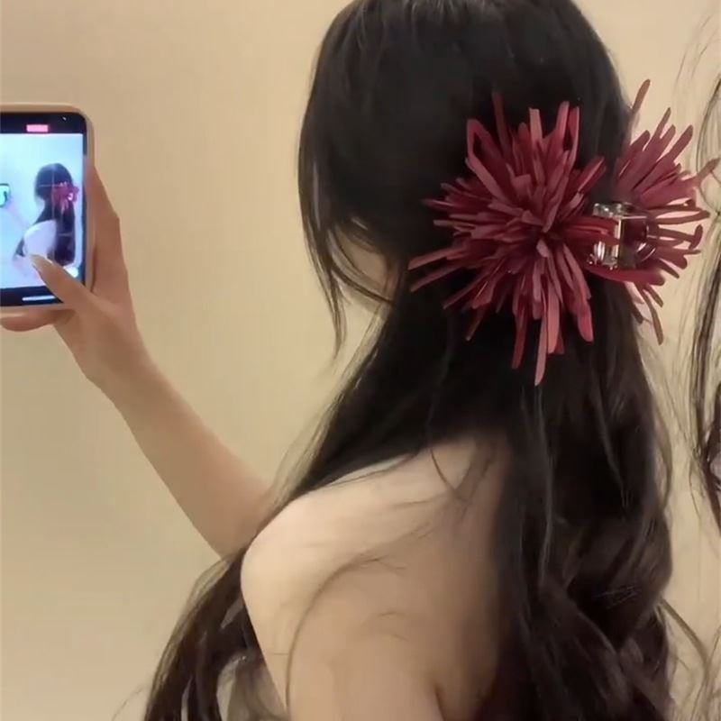 Crab Claw Chrysanthemum Clip High-end Hair Clip Girls Summer Back Head Hair Clip Half Claw Hair Clip