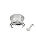 thumbnail image 1 of Crab Condiment Serving 3 Piece Set Polished Aluminum 7 Inch, 1 of 3