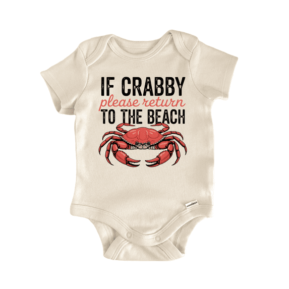 Crab Crabby Return To Beach - Baby Bodysuit