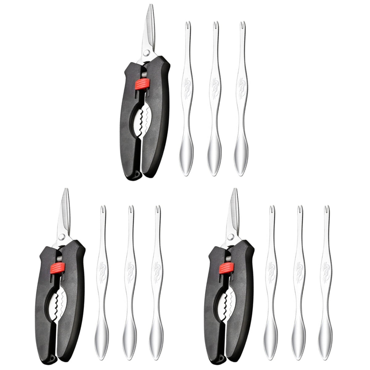 Crab Crackers Tools Eating Leg Seafood Needle Shellfish Scissors Picks