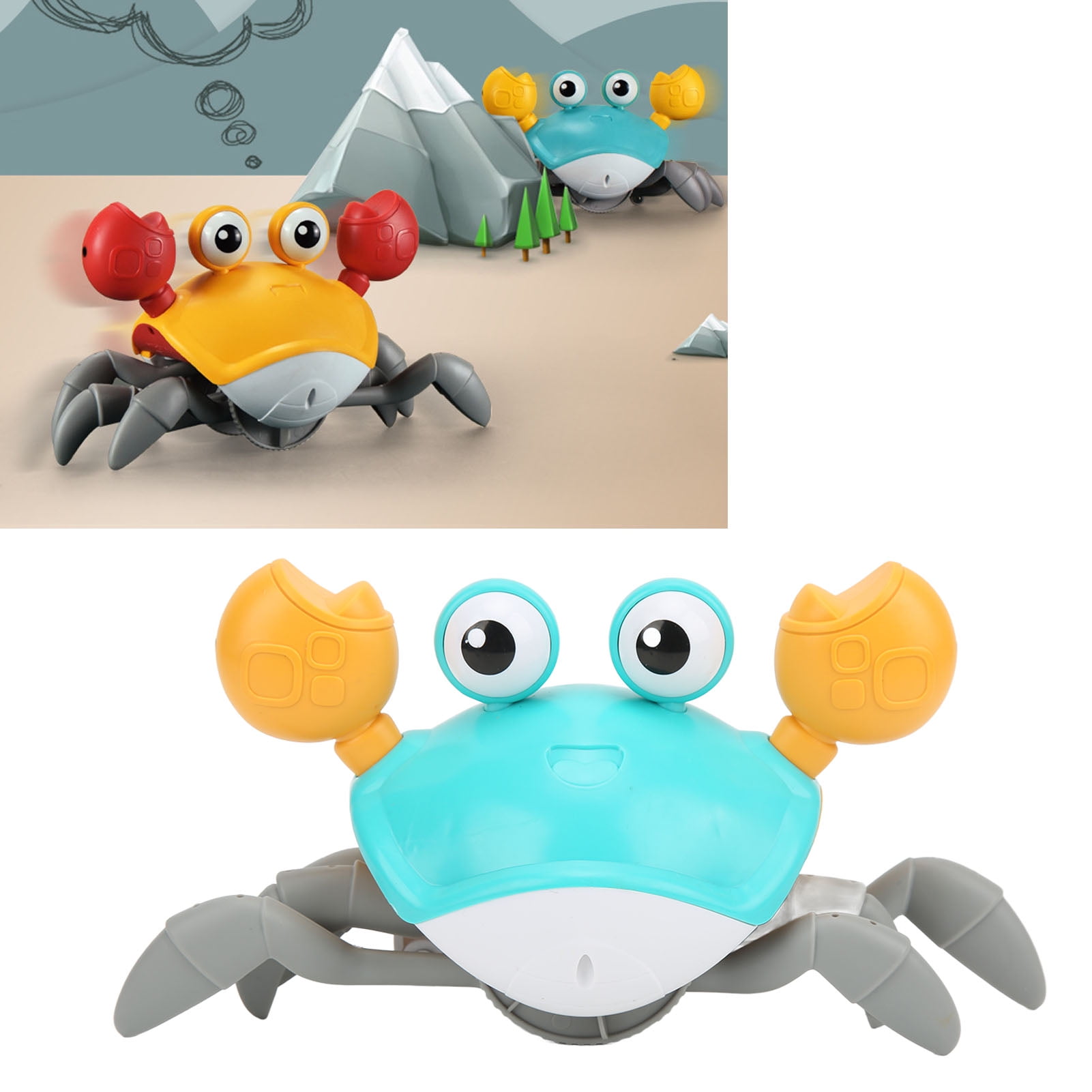 Crab Crawling Toy, USB Rechargeable Automatically Avoid Obstacles