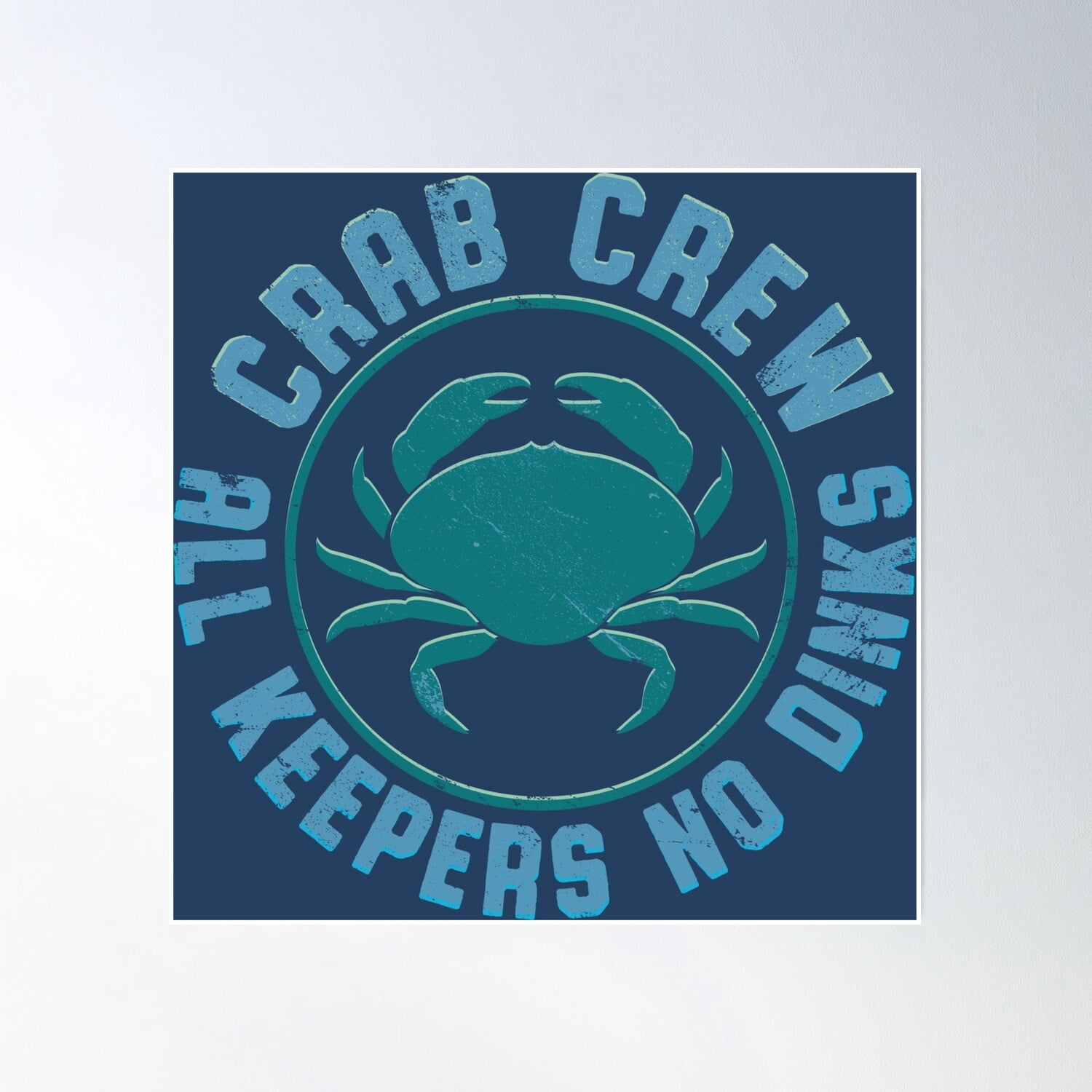 Crab Crew Poster Wall Art, Modern Wall Decor, 30x30 UNFRAMED - Walmart.com