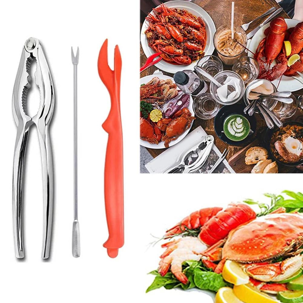 Crab Eating Tools Set,3Pc Crab Meat Needles Crackers Opener Leg Sheller