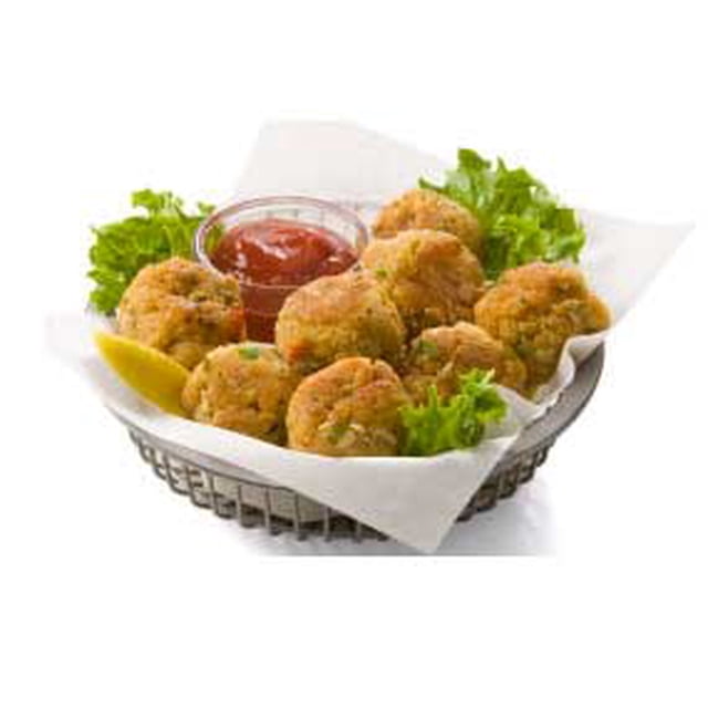 Crab House Brand Seafood Cakes, 0.50 Ounce 320 per case.