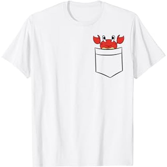 Crab In The Pocket Crustacean Cute Saltwater Crab T-Shirt