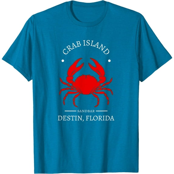 Crab Island Destin Florida Sandbar Souvenir Softstyle Unisex T-Shirt,Sapphire Color,Size 3XL