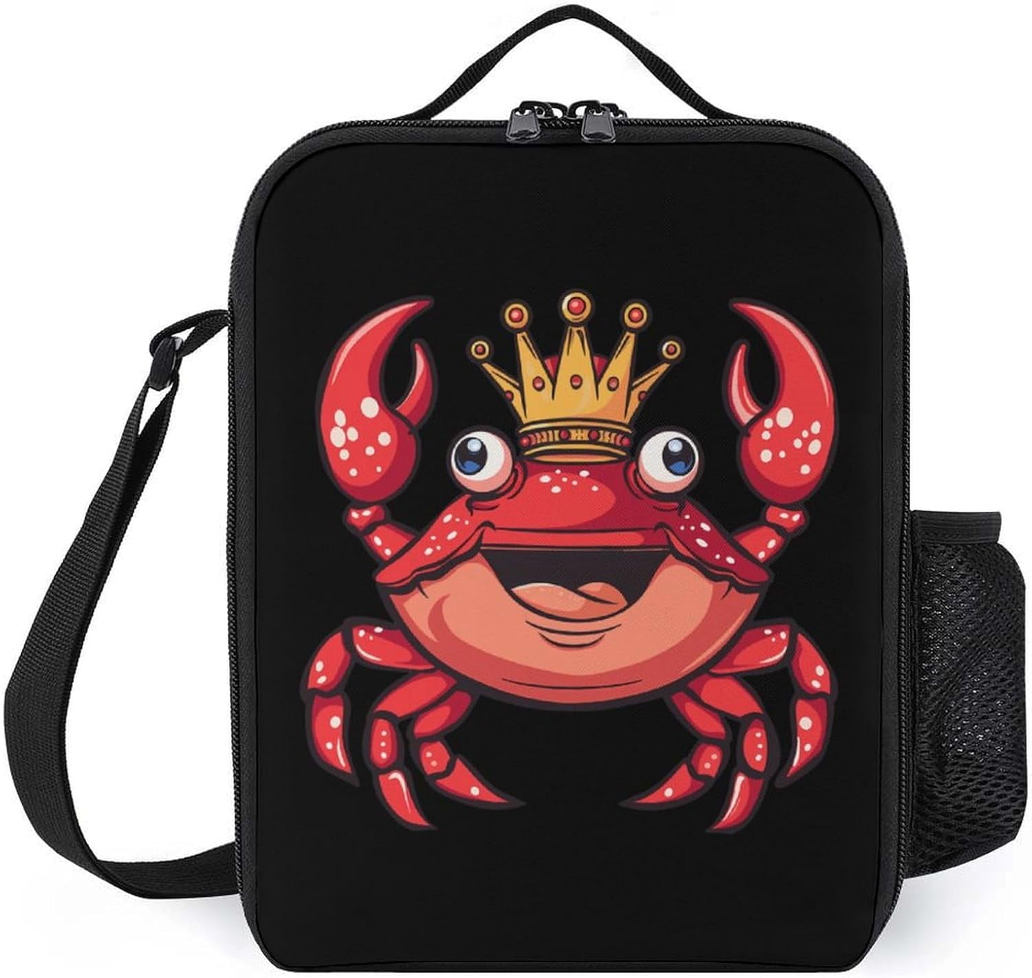 Crab King Insulated Lunch Bag Portable Lunch Box Lunch Tote Bag with