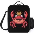 Crab King Insulated Lunch Bag Portable Lunch Box Lunch Tote Bag with