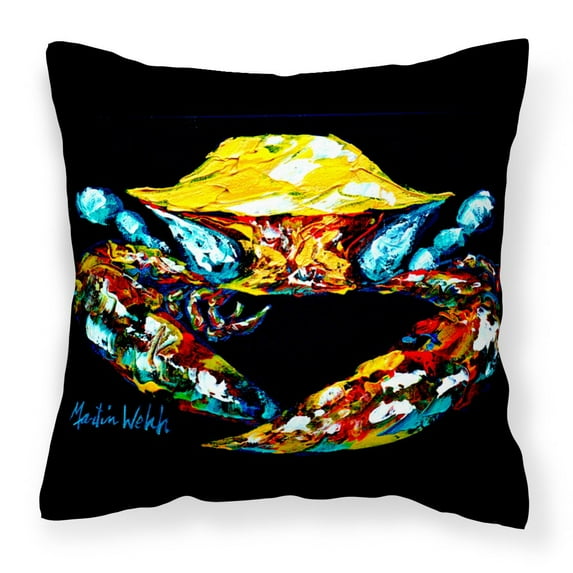 Crab Painting Fabric Decorative Pillow