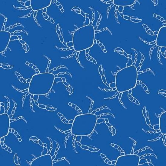 Crab Pattern Canvas Art - Shanni Welsh (24 x 24)