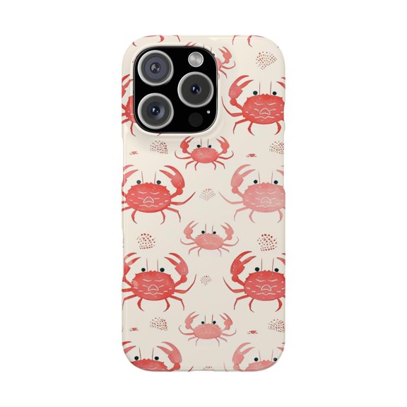 Crab Pattern Tough iPhone Case – Dual-Layer Protection for iPhone 11, 12, 13 Series