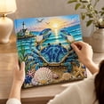 thumbnail image 1 of Crab Pearl Diamond Art Kit, Coastal Animal Diamond Painting with Pearl Rhinestones, 11.8 in DIY Home Decor Craft for Adults, 1 of 4