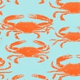 thumbnail image 1 of Crab Peel and Stick Wallpaper 17.7in x 9.8ft Orange Crab Blue Bold Graphic Style Contact Paper Vinyl Waterproof Self Adhesive Wall Paper for Bedroom Shelf Cabinet Renter Friendly, 1 of 8