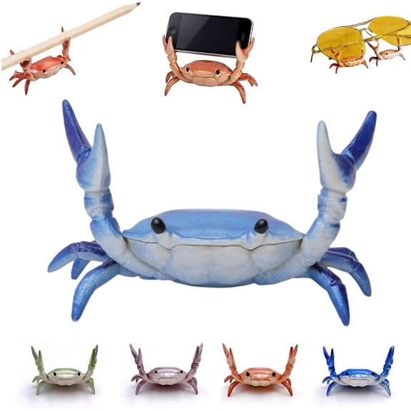Crab Pen Holder for Desk, 1.96*1.57*1.37 in Cute Crab-Shaped Weightlifting Crabs Pen & Pencil Holder, Realistic Creative Penholders Storage Accessories