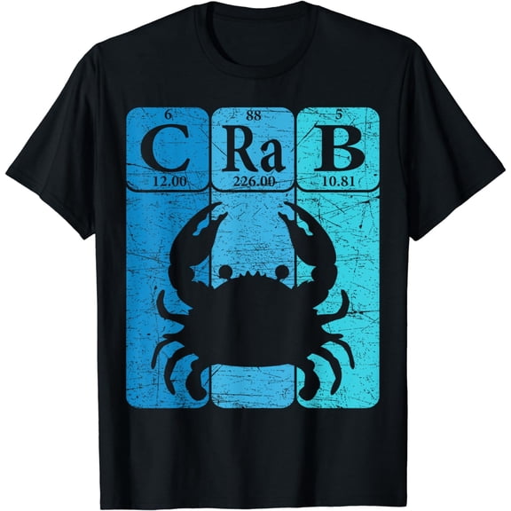 Crab Periodic Table Elements Seafood Crabbing Retro Crabber T-Shirt