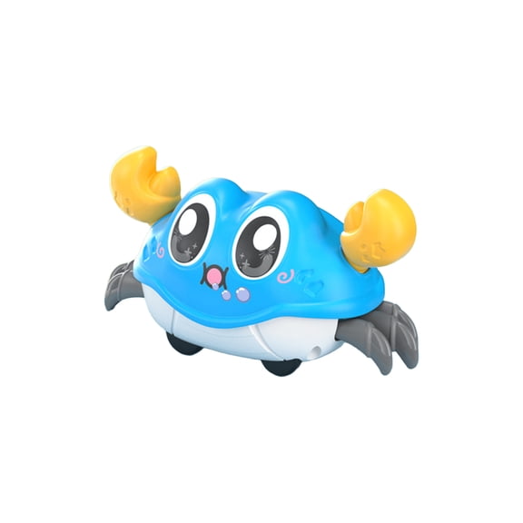 Crab Powered Toy Inertial Educational Toy Cartoon Design Pull and Move Simulation Crawling for Birthday Party Favors Blue