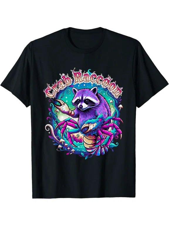 Crab Raccoon Funny Crab Rangoon Pun Asian Food Dumpling Meme T-Shirt