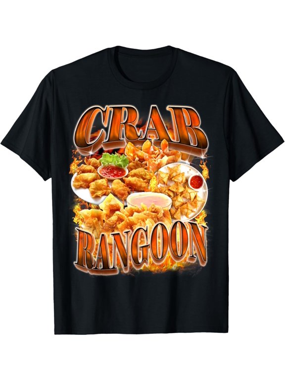 Crab Rangoon 90s Style Food Graphic T-Shirt