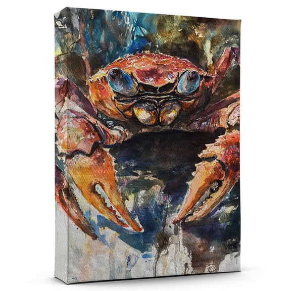 Crab Red Vampire Canvas Wall Art Animal Decor, Crab Red Vampire Canvas Prints Wild Animal Artwork for Living Room Bedroom Office 190HD301