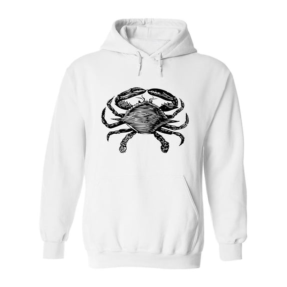 Crab Sketch Hoodie Men -Image by Shutterstock, Male Small