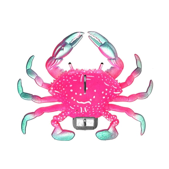 Crab Soft Floating Fishing Plug with Lead Head Hooks for Saltwater Angling 3 Inches 0.78 Oz