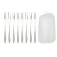 thumbnail image 1 of Crab Stainless Steel Forks, Escargot Fork 2 Prong Tasting Appetizer Forks Portable Cocktail Salad Fruit Forks for Party Travel (8Pc), 1 of 7